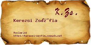 Kerezsi Zsófia névjegykártya