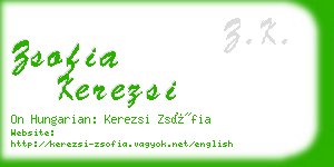 zsofia kerezsi business card